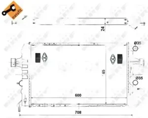 1.6, 1.6 LPG OPEL ASTRA G Chłodnica wody NRF