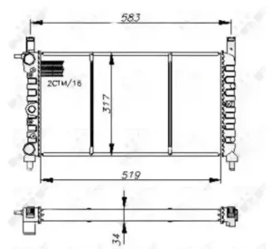 1.7 D FIAT FIORINO Chłodnica wody NRF