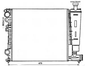 1.8, 2.0, 2.0 16V FIAT ULYSSE Chłodnica wody NRF
