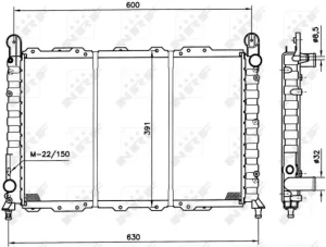 1.6 i.e., 1.7 i.e., 1.4 i.e. ALFA ROMEO 146 Chłodnica wody NRF