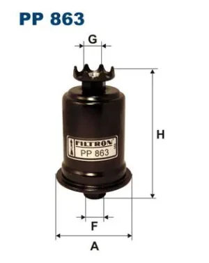 1.5 12V Filtr paliwa MITSUBISHI LANCER III FILTRON