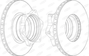 Tarcza hamulcowa tył wentylowana MERCEDES-BENZ VARIO B670, B668, B667 BERAL