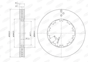BCR225A BERAL Tarcza hamulcowa