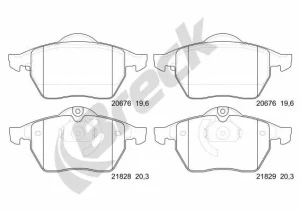 Klocki hamulcowe przód OPEL VECTRA B BRECK