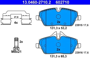 Klocki hamulcowe przód BMW 1 E87 ATE