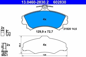 Klocki hamulcowe przód VOLVO S40 I ATE