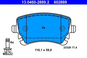 klocki audi a6 c5 13.0460-2889.2 ATE