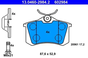 Klocki hamulcowe tył VW POLO III ATE