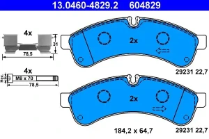 Klocki hamulcowe tył IVECO DAILY V ATE