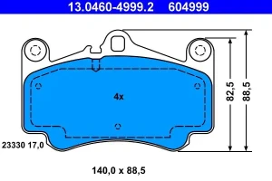 Klocki hamulcowe przód PORSCHE 911 VI ATE