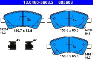 13.0460-5603.2 ATE Klocki hamulcowe przód