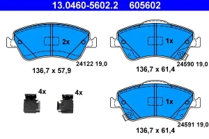 13.0460-5602.2 ATE Klocki hamulcowe przód