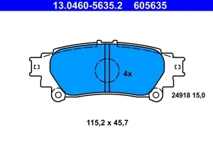 Klocki hamulcowe tył LEXUS RX III ATE