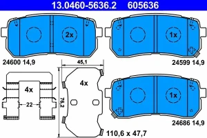 Klocki hamulcowe tył HYUNDAI H-1 ATE
