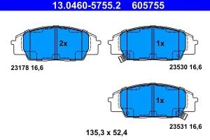 klocki hamulcowe honda civic viii tył 13.0460-5755.2 ATE