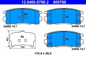 Klocki hamulcowe tył CHEVROLET CAPTIVA SPORT ATE