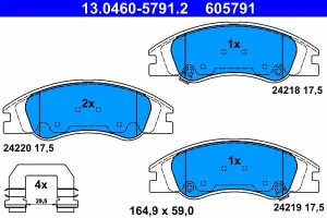 13.0460-5791.2 ATE Klocki hamulcowe przód