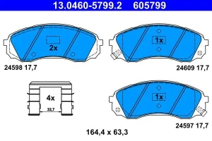 13.0460-5799.2 ATE Klocki hamulcowe przód