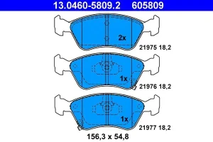 13.0460-5809.2 ATE Klocki hamulcowe przód