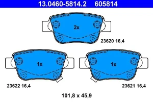 Klocki hamulcowe tył TOYOTA AVENSIS Kombi (_T25_) ATE