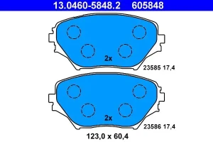 13.0460-5848.2 ATE Klocki hamulcowe przód