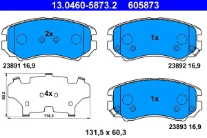 Klocki hamulcowe przód HYUNDAI COUPE II ATE