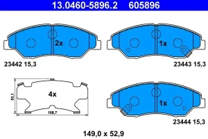 13.0460-5896.2 ATE Klocki hamulcowe przód