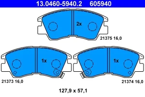 13.0460-5940.2 ATE Klocki hamulcowe przód