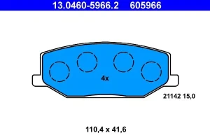 13.0460-5966.2 ATE Klocki hamulcowe przód