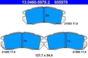 Klocki hamulcowe przód SUBARU IMPREZA I ATE