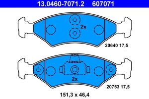Klocki hamulcowe przód FORD FIESTA III ATE