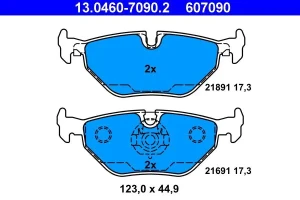 13.0460-7090.2 ATE Klocki hamulcowe tył