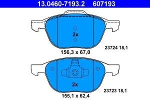 Klocki hamulcowe przód FORD FOCUS III ATE
