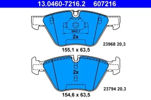 13.0460-7216.2 ATE Klocki hamulcowe przód