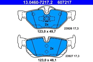 Klocki hamulcowe tył BMW 1 E82 ATE
