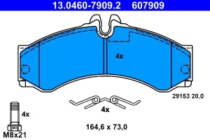 Klocki hamulcowe przód MERCEDES-BENZ SPRINTER B901, B902 ATE