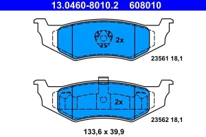 13.0460-8010.2 ATE Klocki hamulcowe tył