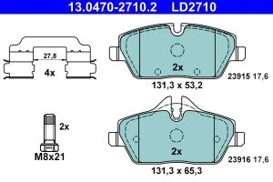 Klocki hamulcowe przód BMW 1 E82 ATE