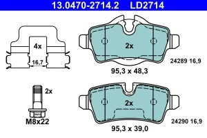 Klocki hamulcowe tył MINI MINI R56 II ATE