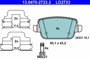 Klocki hamulcowe tył FORD S-MAX ATE