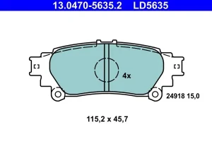 Klocki hamulcowe tył LEXUS RX III ATE
