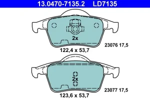 Klocki hamulcowe tył VOLVO S60 1 ATE