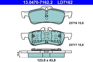 13.0470-7162.2 ATE Klocki hamulcowe tył