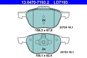 Klocki hamulcowe przód FORD C-MAX II ATE
