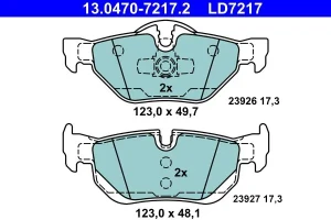 Klocki hamulcowe tył BMW 3 E92 ATE
