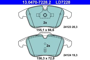 Klocki hamulcowe przód LAND ROVER FREELANDER II ATE