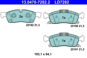 13.0470-7282.2 ATE Klocki hamulcowe przód