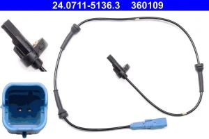 Czujnik prędkości koła abs tył PEUGEOT 206 ATE 24.0711-5136.3