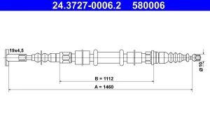 Linka hamulca ręcznego ALFA ROMEO 155 ATE