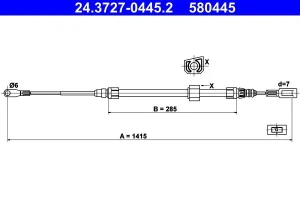 Linka hamulca ręcznego MERCEDES-BENZ SPRINTER B901, B902 ATE